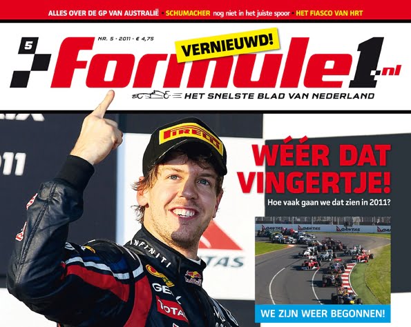 Formule 1 nr. 5 is uit!