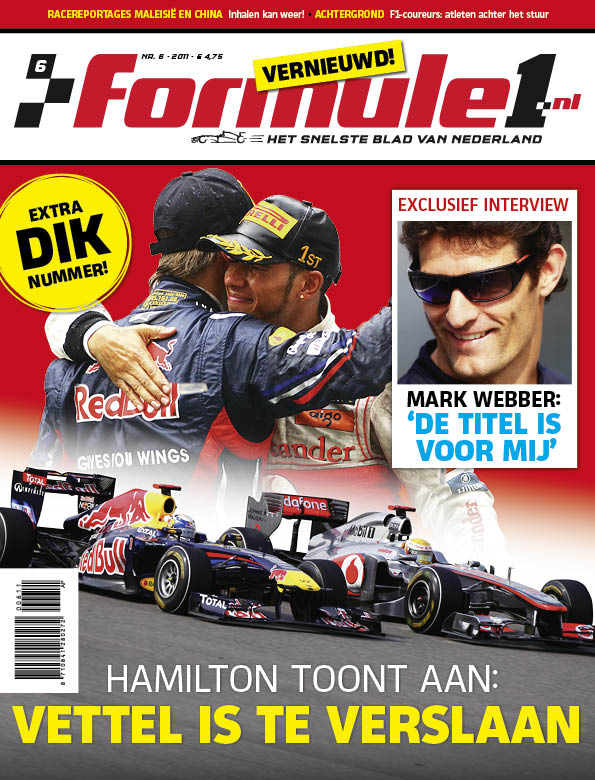 Formule 1 nr. 6 is uit!