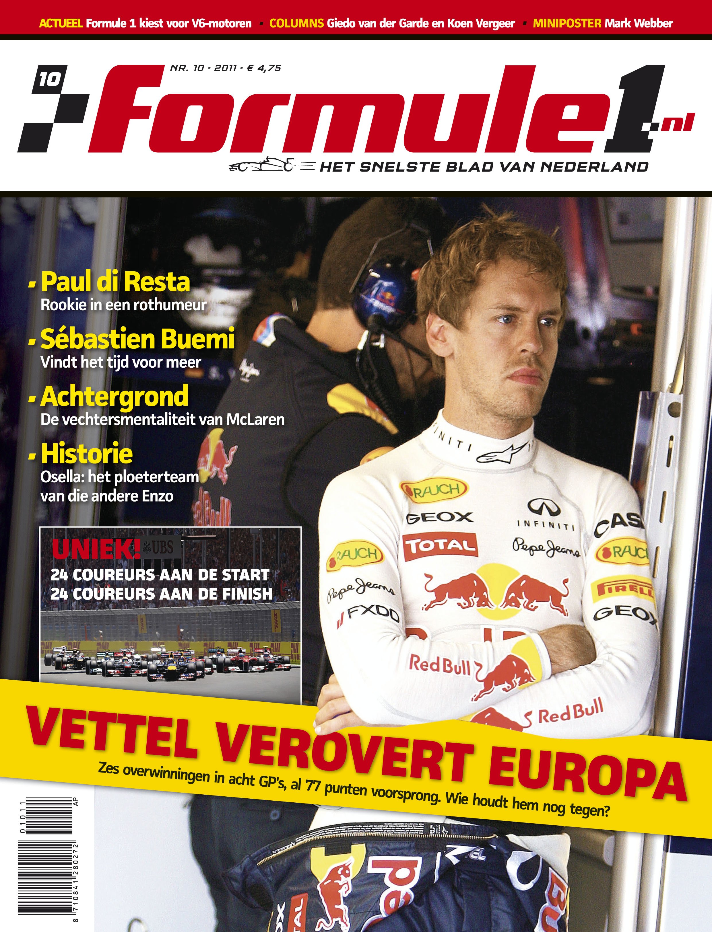 Formule 1 nr. 10 is uit!