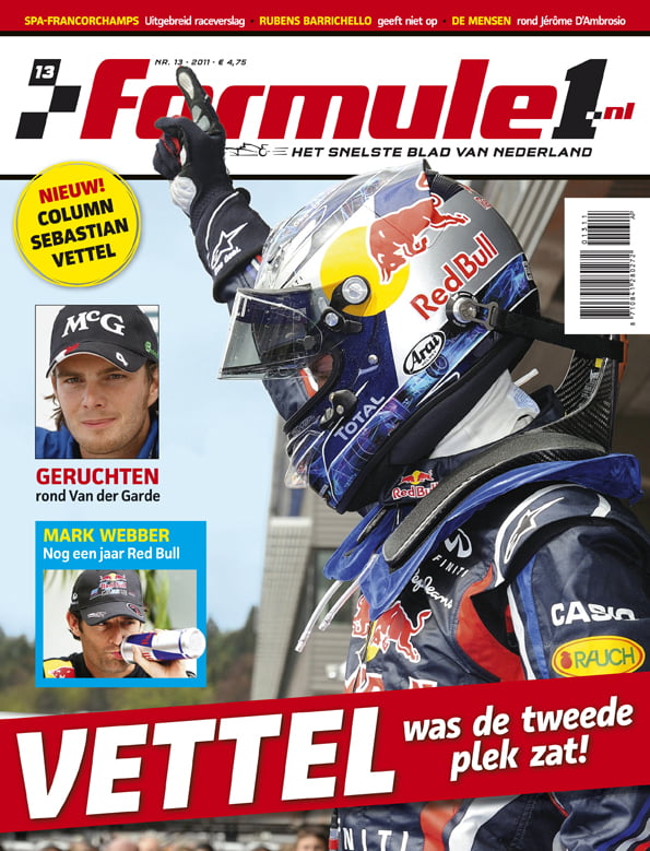 Formule 1 nr. 13 is uit!