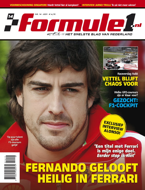 Formule 1 nr. 14 is uit!