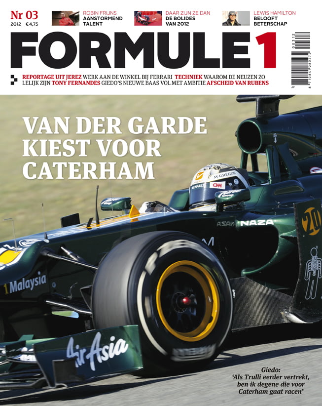 Formule 1 nr. 3 is uit!