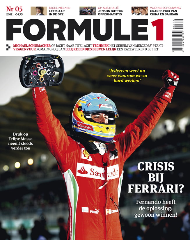 Formule 1 nr. 5 is uit!