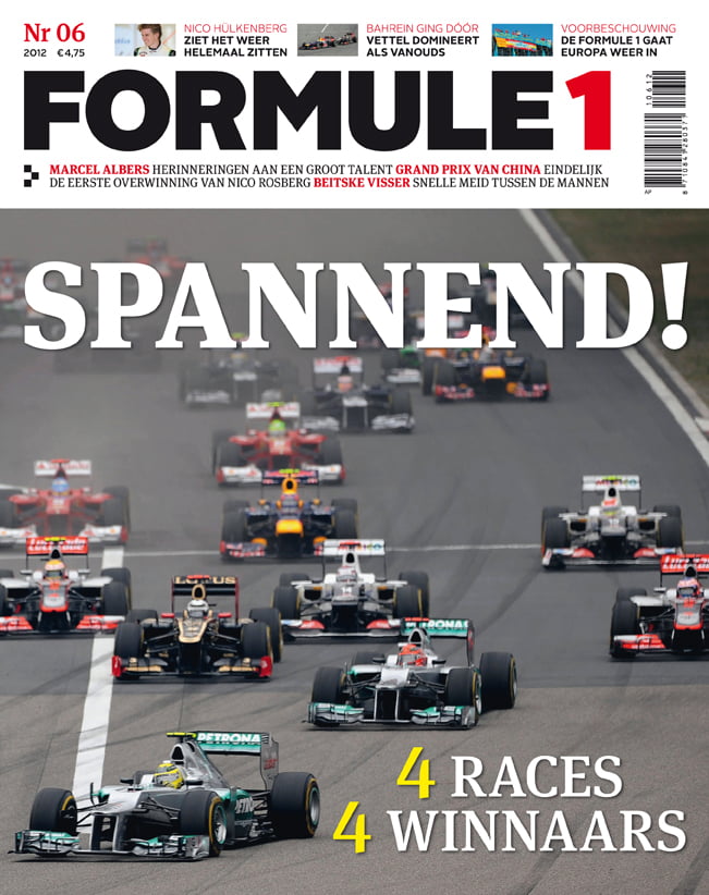 Formule 1 nr. 6 is uit!