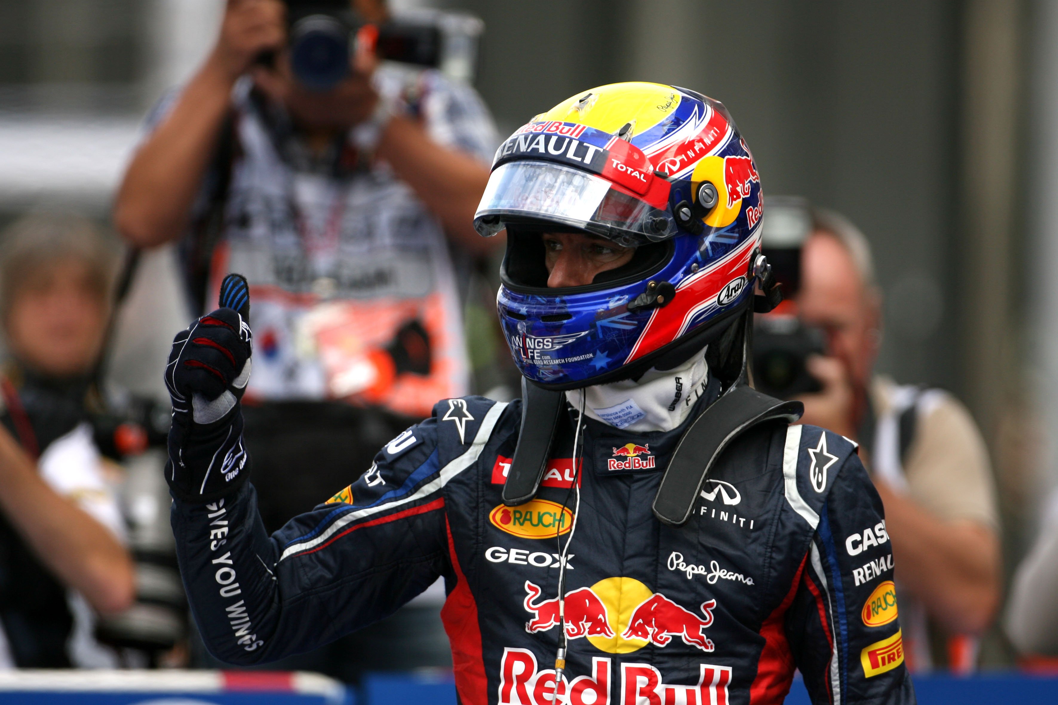 Eerste échte pole voor Webber in 2012