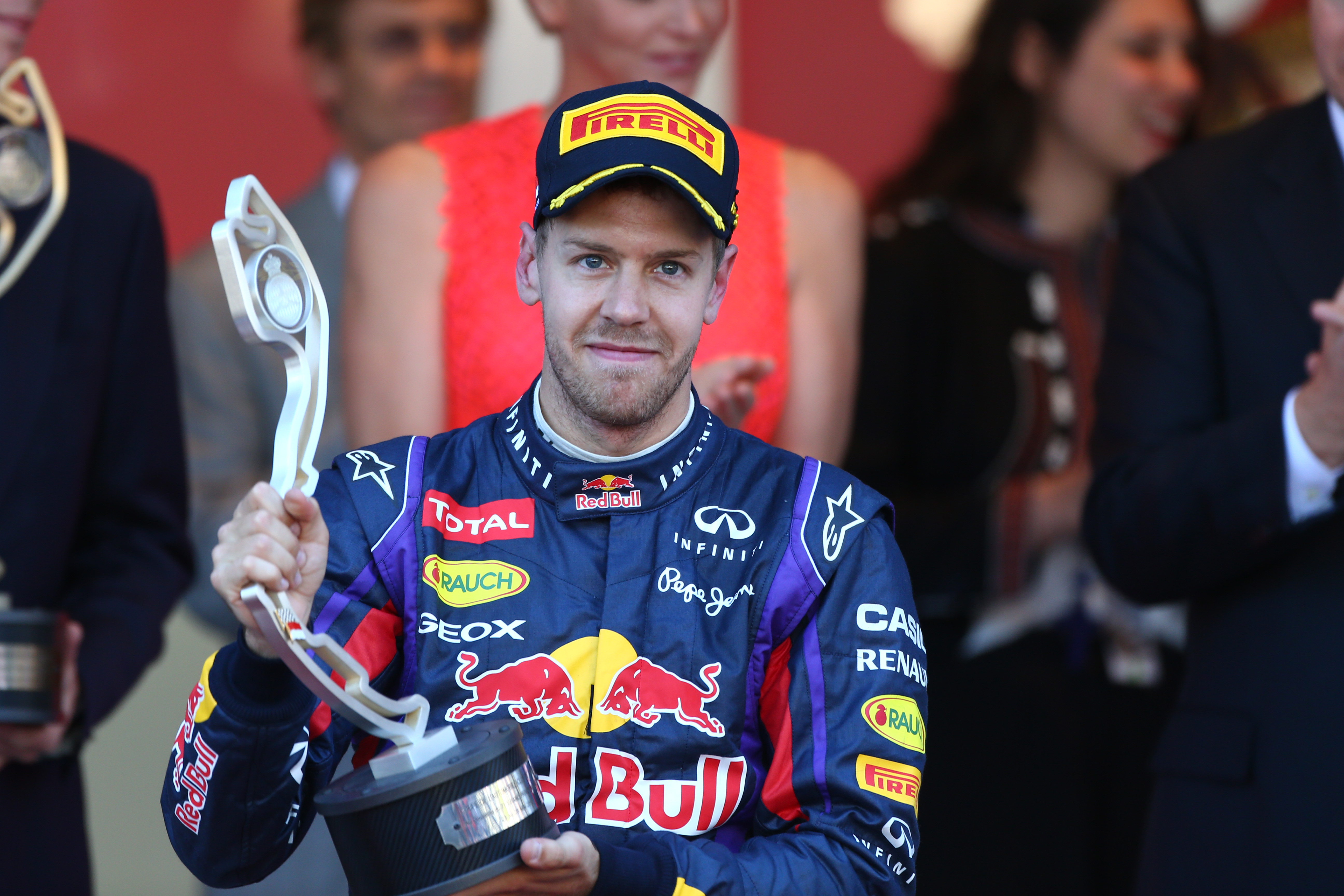 Sebastian Vettel is ook blij met tweede plaats