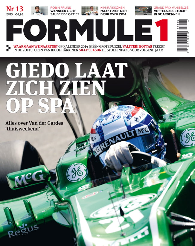 Formule 1 nr. 13 is uit!