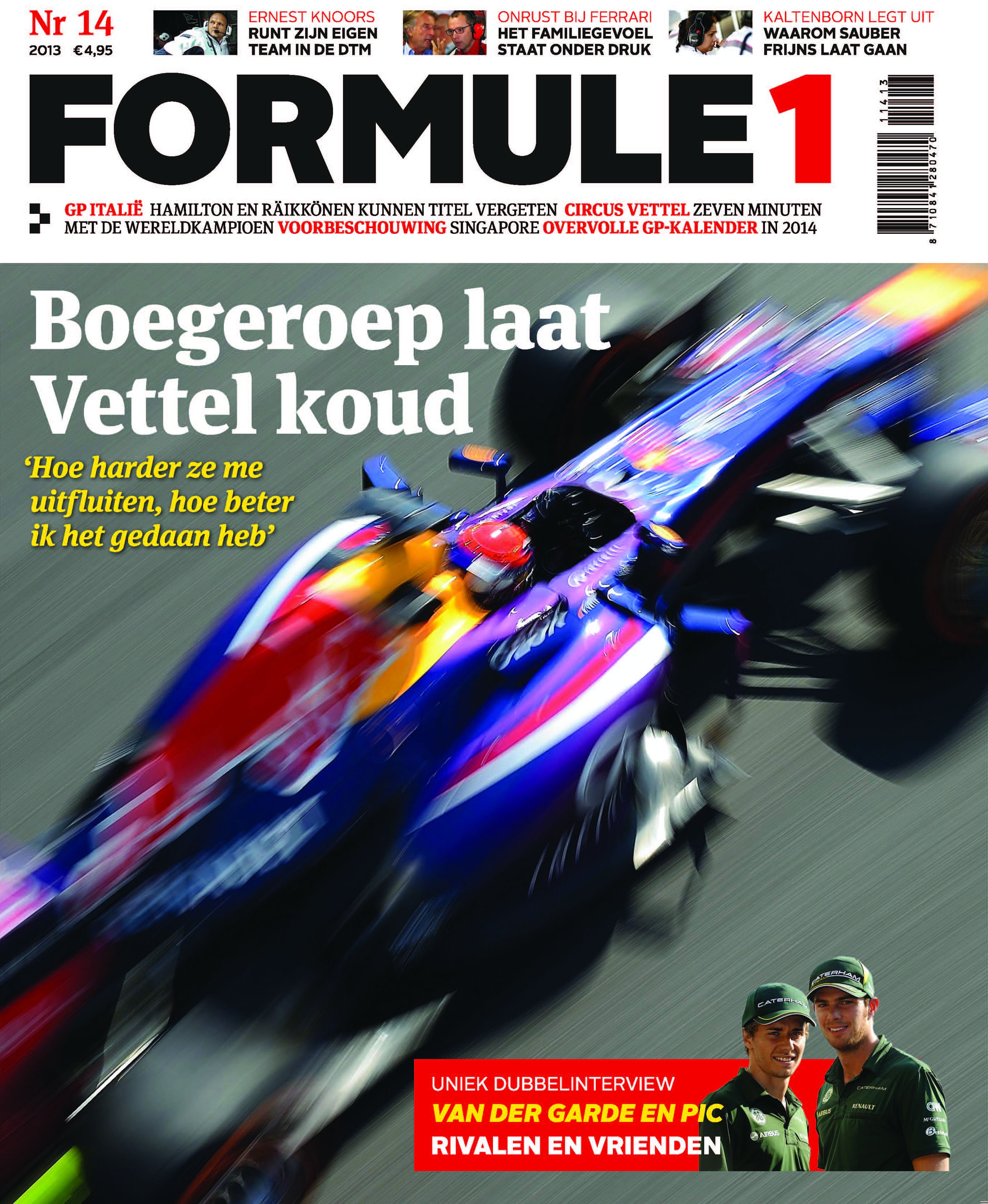 Formule 1 nr. 14 is uit!