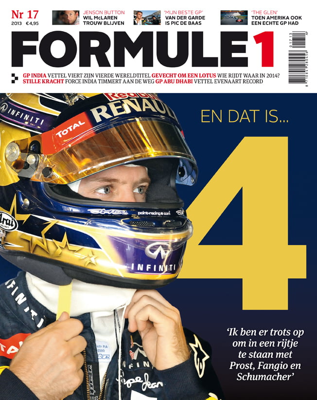 Formule 1 nr. 17 is uit!