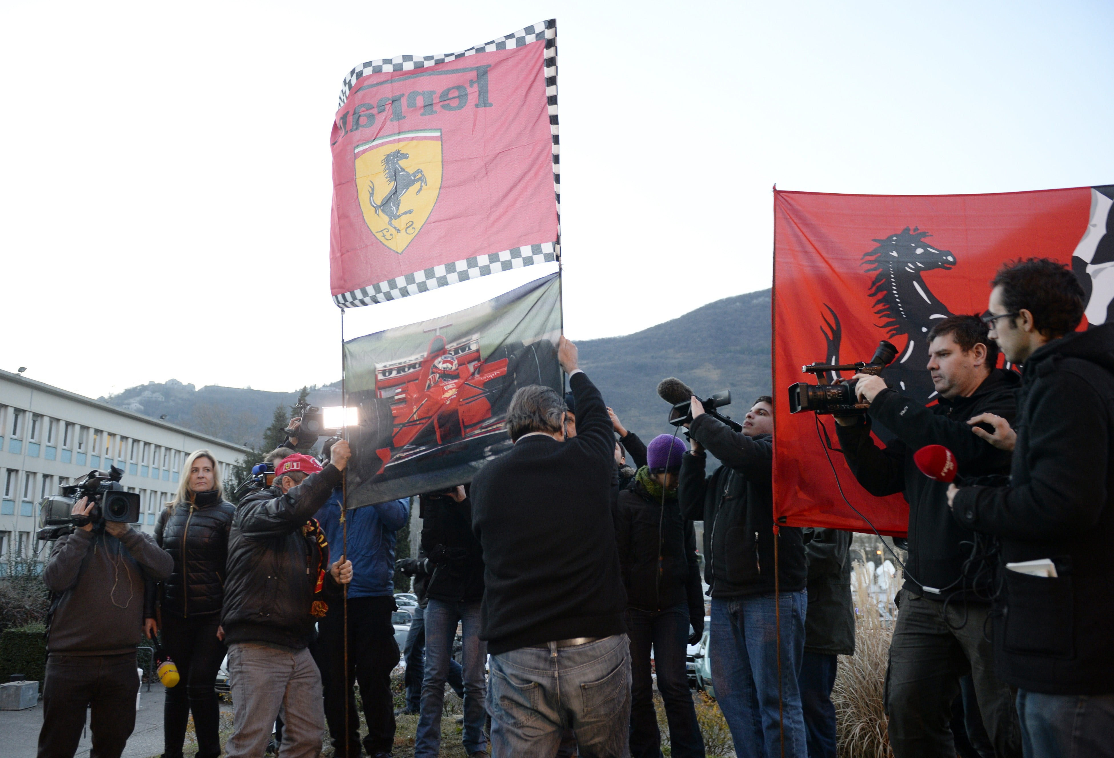 Fans vieren verjaardag Schumacher