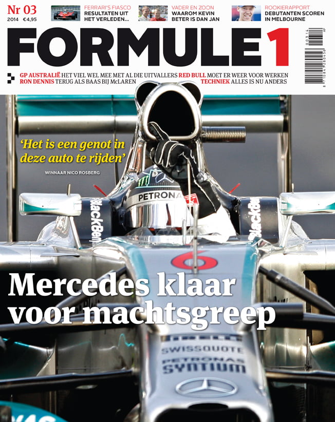 Formule 1 nr. 3 is uit!