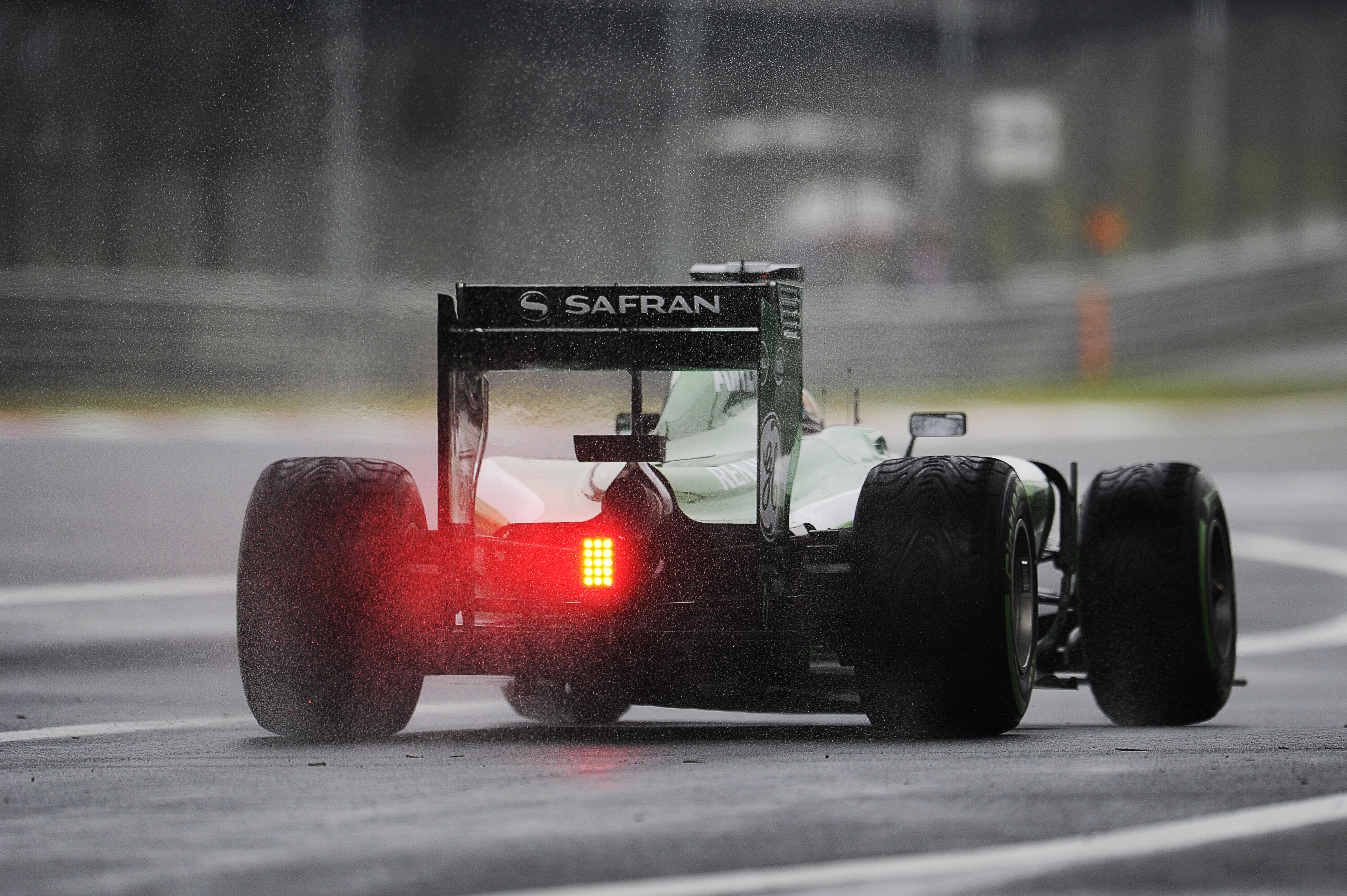 Caterham kan niet stunten in de regen