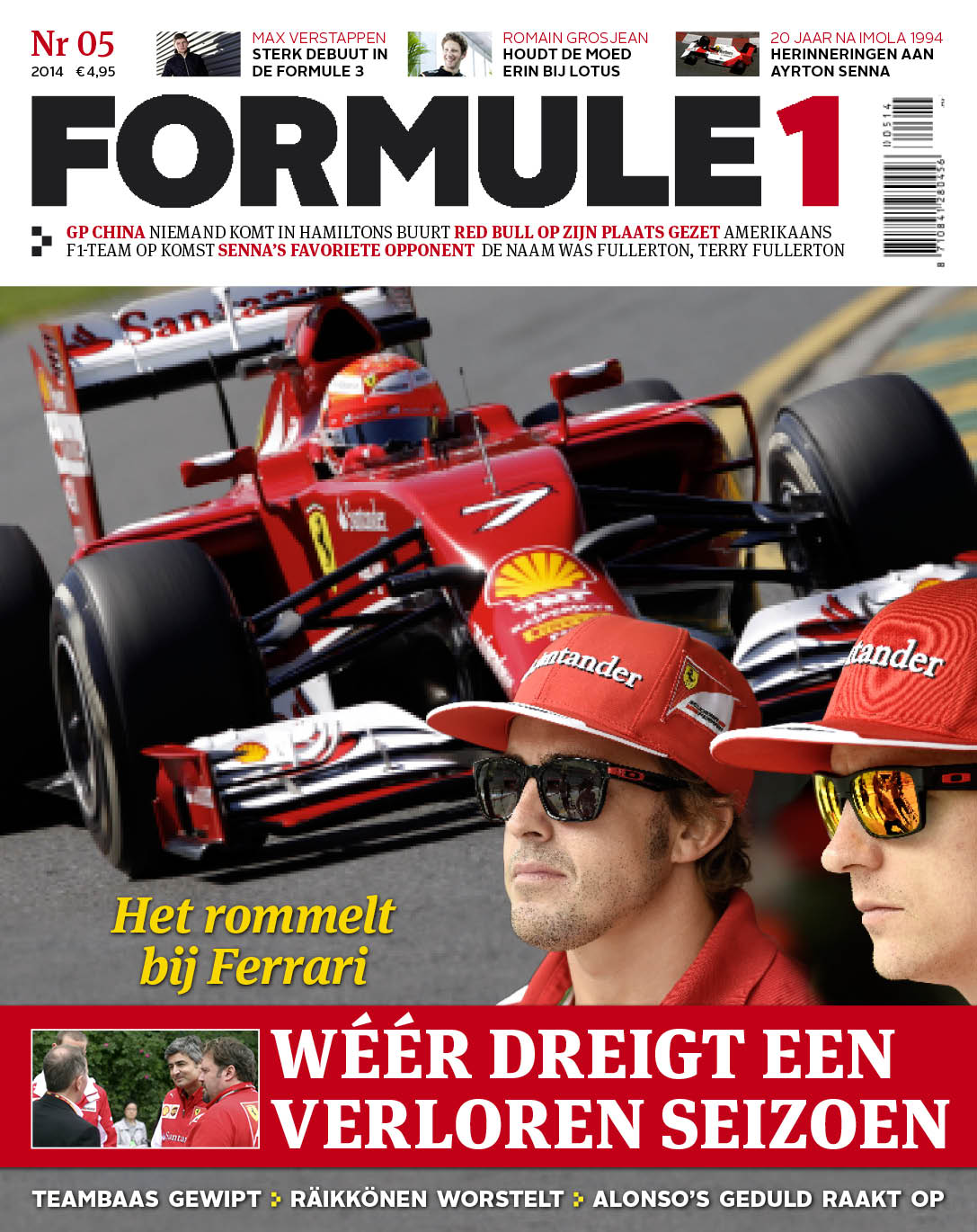 Formule 1 nr. 5 is uit!