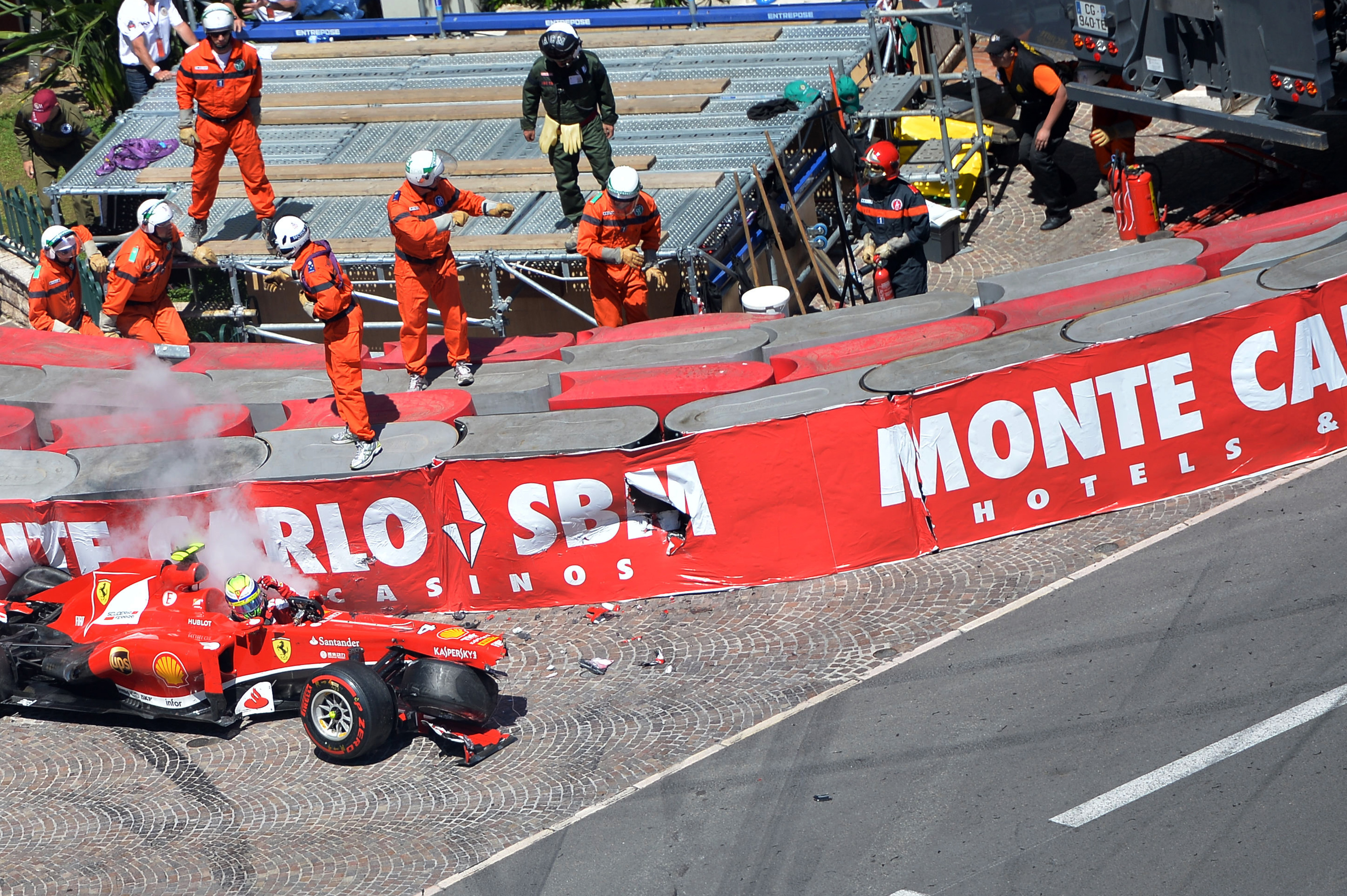 Pérez en Massa rekenen op crashes in Monaco