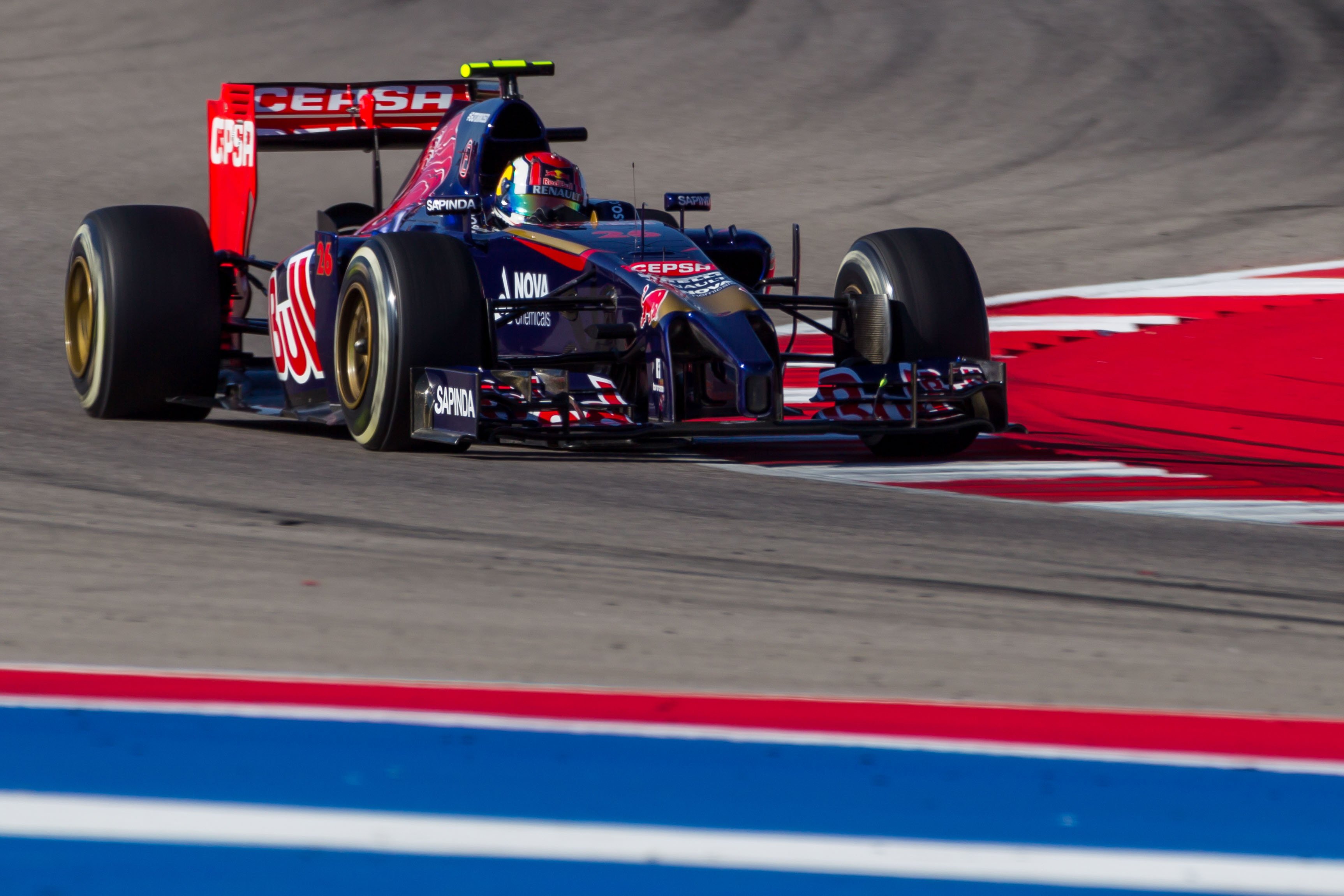 Toro Rosso kan niet meekomen in Austin