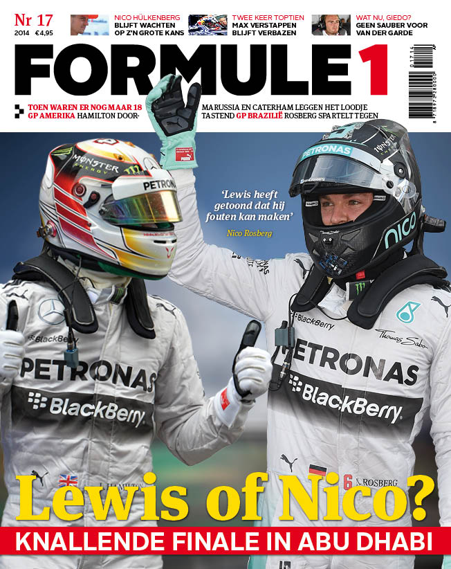 Formule 1 nr. 17 is uit!