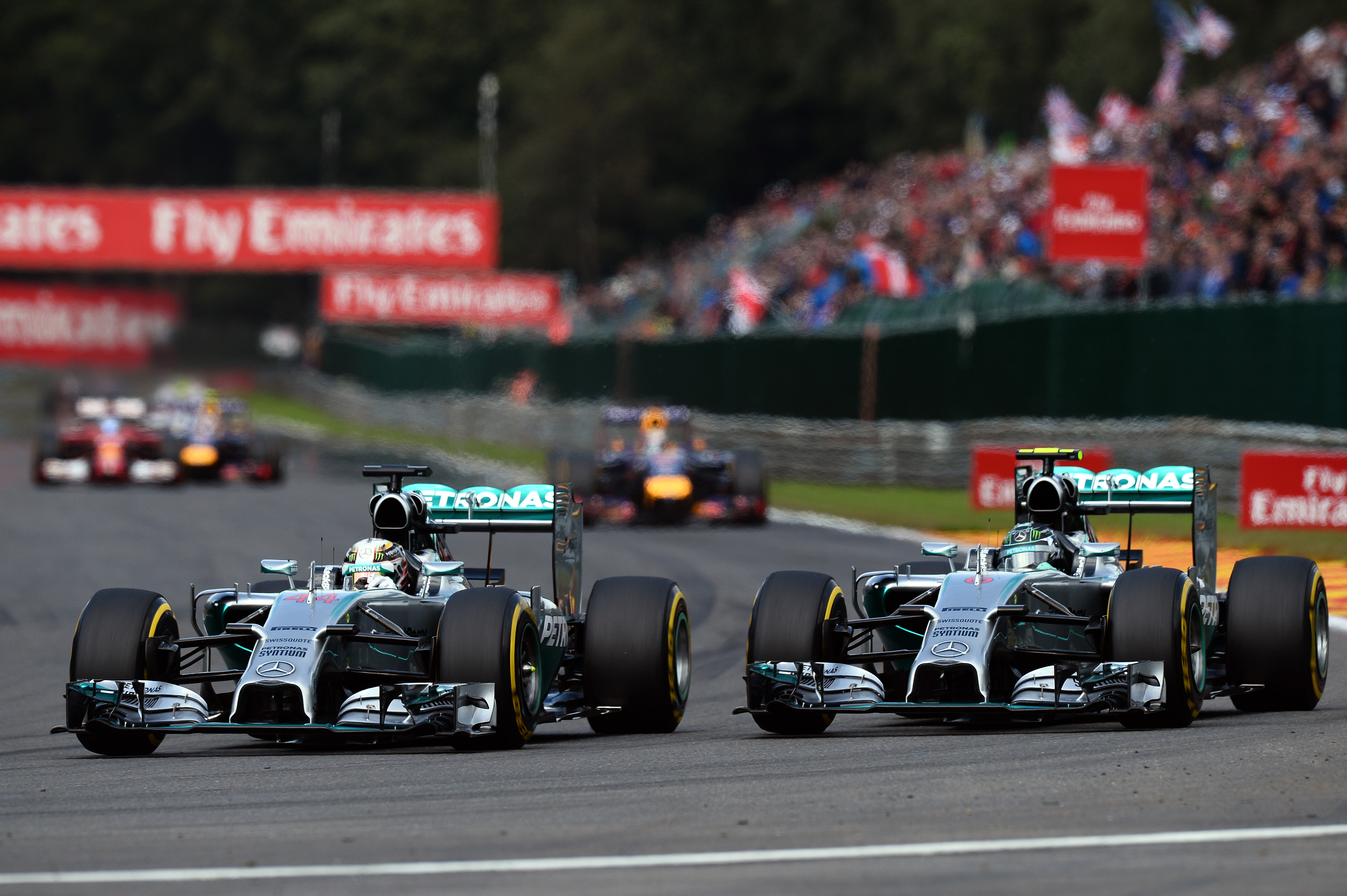 Hamilton en Rosberg hadden spreekverbod na GP België