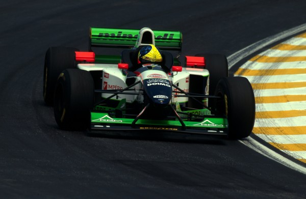 Tarso Marques (BRA) Minardi Cosworth M195B. Formula One World Championship. Rd 2. Brazilian Grand Prix, Sao Paulo, Brazil. 31 March 1996.