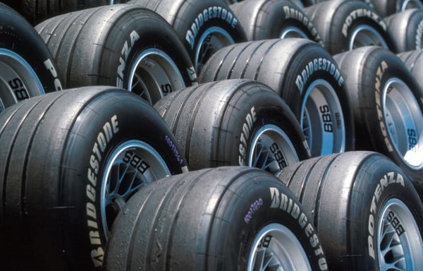 Bridgestone tyres on BBS wheels. Formula One World Championship, Rd5, Spanish Grand Prix, Barcelona, Spain, 10 May 1998. BEST IMAGE