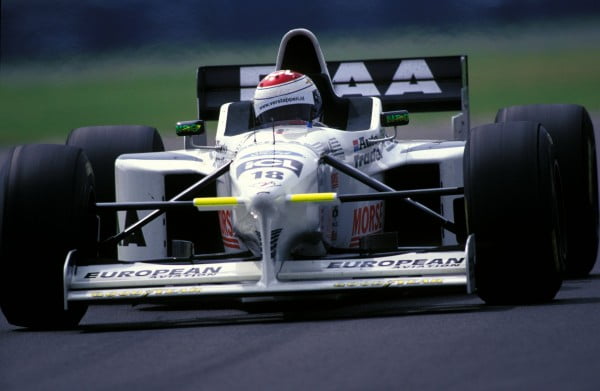 Jos Verstappen (NED) Tyrrell Ford 025 retired from the race on lap 46 with engine failure. Formula One World Championship, Rd9, British Grand Prix, Silverstone, England, 13 July 1997.