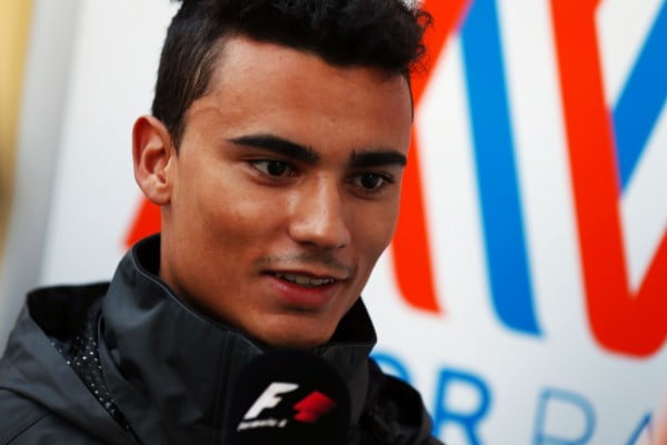 Formula One Testing, Barcelona, Circuit de Catalunya, Barcelona, Spain, Tuesday 23 February 2016 - Pascal Wehrlein (GER) Manor Racing with the media.