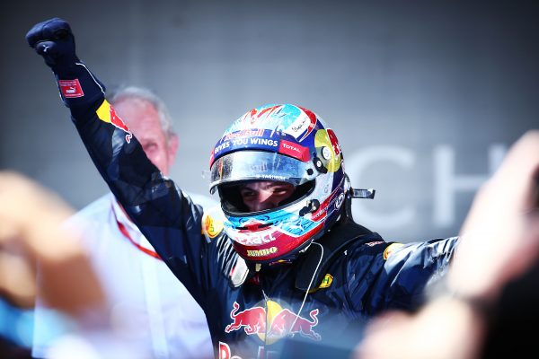 Formula One World Championship 2016, Round 5, Spanish Grand Prix, Barcelona, Spain, Sunday 15 May 2016 - Race winner Max Verstappen (NLD) Red Bull Racing celebrates in parc ferme.