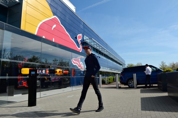 MILTON KEYNES, UNITED KINGDOM - MAY 05: Max Verstappen of the Netherlands and Red Bull Racing arrives at the Red Bull Racing Factory on May 5, 2016 at the Red Bull Racing Factory, Milton Keynes, England. (Photo by Tony Marshall/Getty Images)