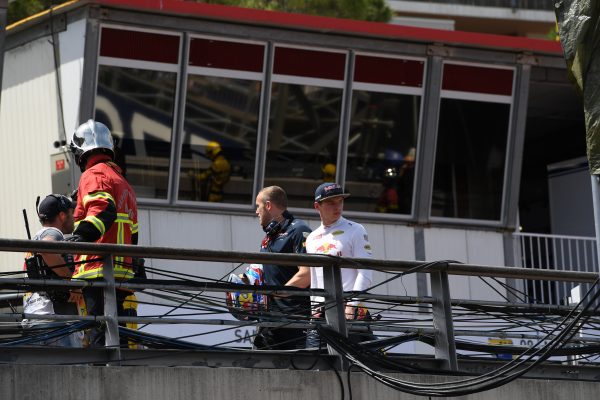 www.sutton-images.com Max Verstappen (NED) Red Bull Racing walks in after crashing in Q1 at Formula One World Championship, Rd6, Monaco Grand Prix, Qualifying, Monte-Carlo, Monaco, Saturday 28 May 2016.