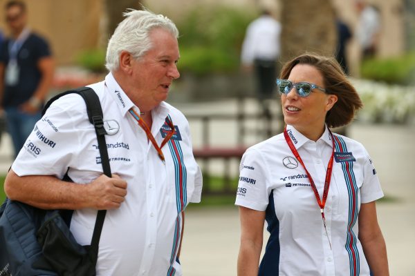 Formula One World Championship 2016, Round 2, Bahrain Grand Prix, Manama, Bahrain, Friday 1 April 2016 - L to R): Pat Symonds (GBR) Williams Chief Technical Officer with Claire Williams (GBR) Williams Deputy Team Principal.