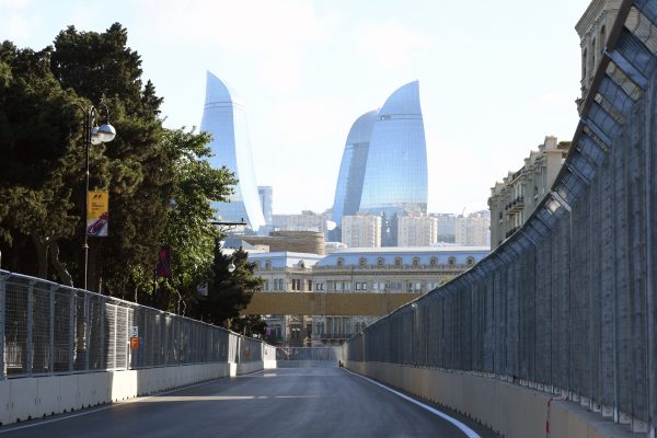 www.sutton-images.com Track view at Formula One World Championship, Rd8, European Grand Prix, Preparations, Baku City Circuit, Baku, Azerbaijan, Tuesday 14 June 2016.