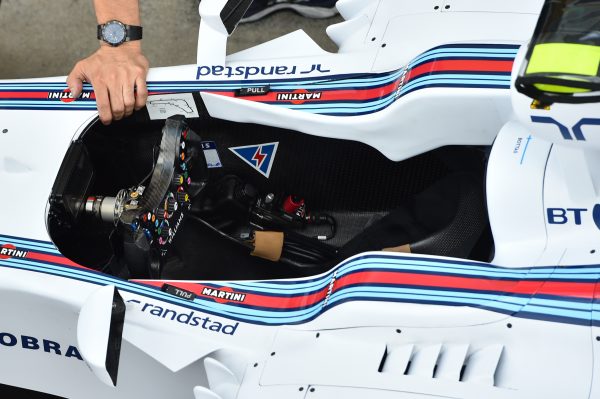 www.sutton-images.com Williams FW37 cockpit at Formula One World Championship, Rd12, Italian Grand Prix, Preparations, Monza, Italy, Thursday 3 September 2015.