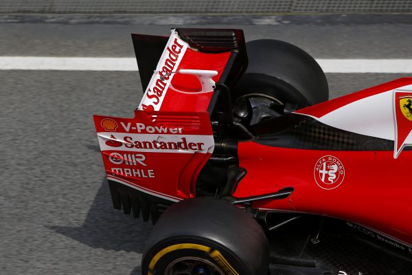 www.sutton-images.com Ferrari SF16-H rear wing at Formula One Testing, Day Two, Barcelona, Spain, 18 May 2016.