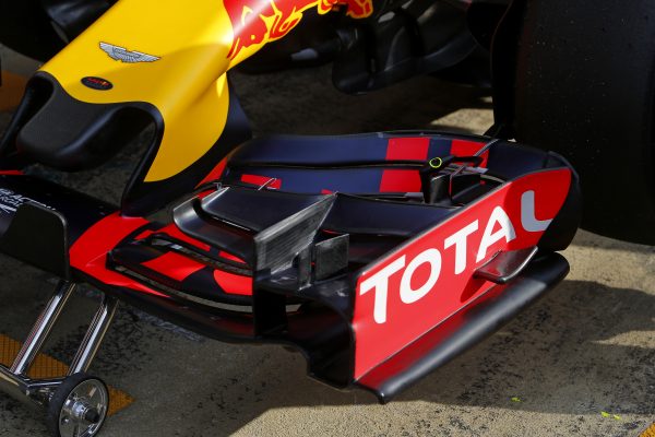 www.sutton-images.com Red Bull Racing RB12 front wing at Formula One Testing, Day Two, Barcelona, Spain, 18 May 2016.