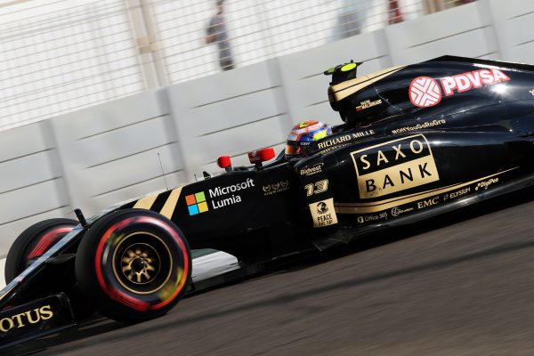 Formula One World Championship 2015, Round 18, Abu Dhabi Grand Prix, Abu Dhabi, United Arab Emirates, Saturday 28 November 2015 - Pastor Maldonado (VEN) Lotus F1 E23.