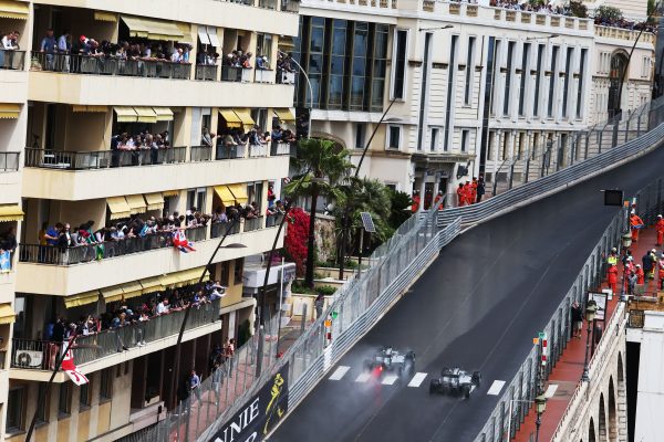 Formula One World Championship 2016, Round 6, Monaco Grand Prix, Monte Carlo, Monaco, Sunday 29 May 2016 - Lewis Hamilton (GBR) Mercedes AMG F1 W07 Hybrid passes team mate Nico Rosberg (GER) Mercedes AMG F1 W07 Hybrid.