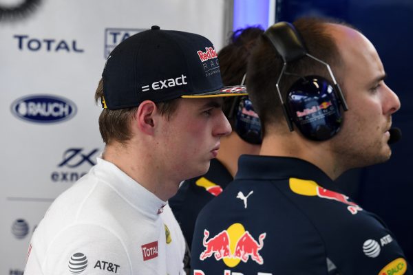 www.sutton-images.com Max Verstappen (NED) Red Bull Racing and Gianpiero Lambiase (ITA) Red Bull Racing Race Engineer at Formula One World Championship, Rd8, European Grand Prix, Practice, Baku City Circuit, Baku, Azerbaijan, Friday 17 June 2016.