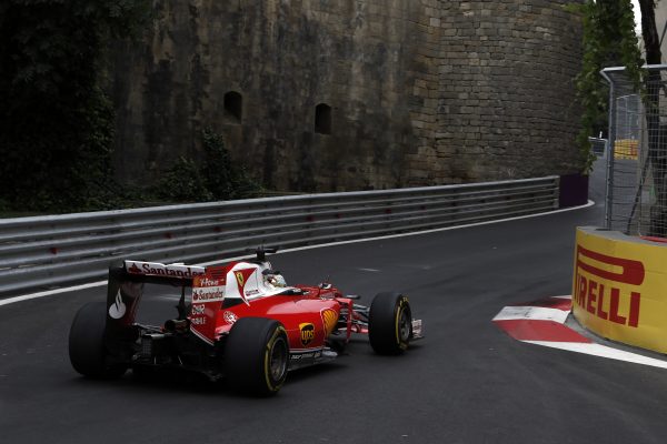 www.sutton-images.com Sebastian Vettel (GER) Ferrari SF16-H at Formula One World Championship, Rd8, European Grand Prix, Practice, Baku City Circuit, Baku, Azerbaijan, Friday 17 June 2016.