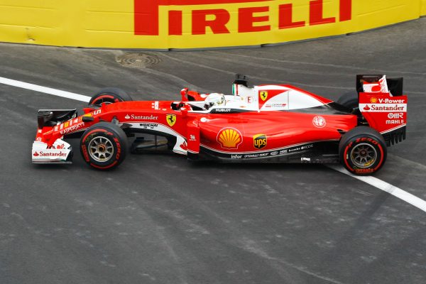 Formula One World Championship 2016, Round 8, European Grand Prix, Baku, Azerbaijan, Saturday 18 June 2016 - Sebastian Vettel (GER) Ferrari SF16-H runs wide.