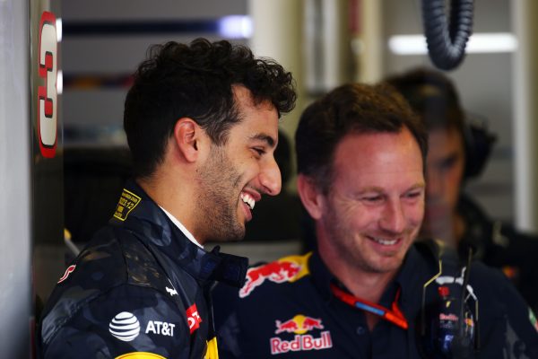 Formula One World Championship 2016, Round 11, Hungarian Grand Prix, Budapest, Hungary, Friday 22 July 2016 - L to R): Daniel Ricciardo (AUS) Red Bull Racing with Christian Horner (GBR) Red Bull Racing Team Principal.