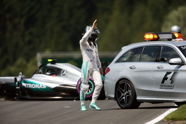 Formula One World Championship 2016, Round 9, Austrian Grand Prix, Spielberg, Austria, Saturday 2 July 2016 - Nico Rosberg (GER) Mercedes AMG F1 W07 Hybrid after he crashed in the second practice session.