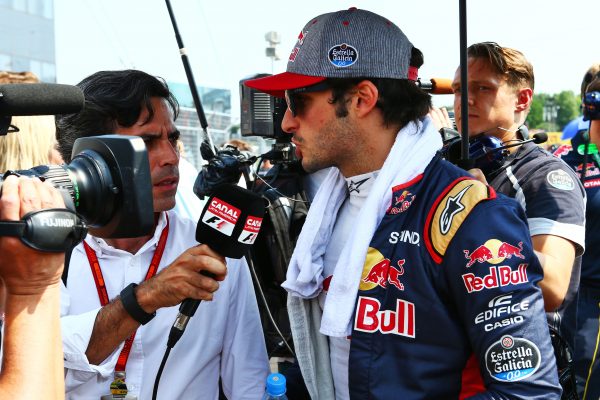 Formula One World Championship 2016, Round 11, Hungarian Grand Prix, Budapest, Hungary, Sunday 24 July 2016 - Carlos Sainz Jr (ESP) Scuderia Toro Rosso on the grid.