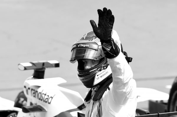 www.sutton-images.com Valtteri Bottas (FIN) Williams celebrates in parc ferme at Formula One World Championship, Rd7, Canadian Grand Prix, Race, Montreal, Canada, Sunday 7 June 2015.