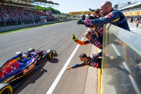 BUDAPEST, HUNGARY - JULY 26: Max Verstappen of Scuderia Toro Rosso finishes 4th during the Formula One Grand Prix of Hungary at Hungaroring on July 26, 2015 in Budapest, Hungary. (Photo by Peter Fox/Getty Images)