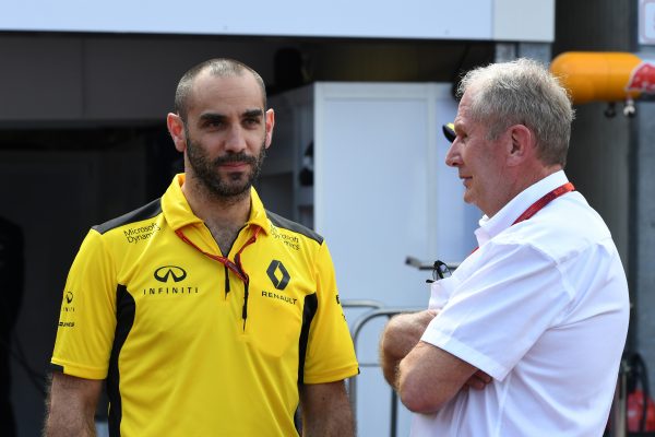 www.sutton-images.com Cyril Abiteboul (FRA) Renault Sport F1 Managing Director and Dr Helmut Marko (AUT) Red Bull Motorsport Consultant at Formula One World Championship, Rd6, Monaco Grand Prix, Practice, Monte-Carlo, Monaco, Thursday 26 May 2016.