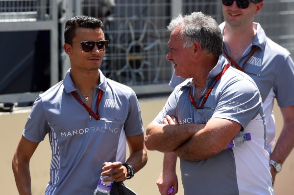 www.sutton-images.com Pascal Wehrlein (GER) Manor Racing walks the track with dave Ryan (GBR) Manor Racing Racing Director at Formula One World Championship, Rd8, European Grand Prix, Preparations, Baku City Circuit, Baku, Azerbaijan, Thursday 16 June 2016.