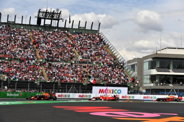 www.sutton-images.com Max Verstappen (NED) Red Bull Racing RB12, Sebastian Vettel (GER) Ferrari SF16-H and Daniel Ricciardo (AUS) Red Bull Racing RB12 at Formula One World Championship, Rd19, Mexican Grand Prix, Race, Circuit Hermanos Rodriguez, Mexico City, Mexico, Sunday 30 October 2016.