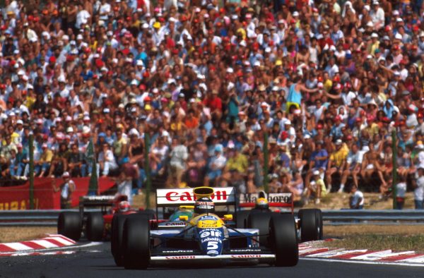 Race winner Thierry Boutsen(BEL), Williams FW13B Hungarian GP, Budapest, Hungary, 12 August 1990.