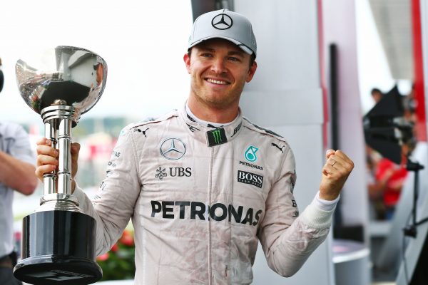 Formula One World Championship 2016, Round 17, Japanese Grand Prix, Suzuka, Japan, Sunday 9 October 2016 - Race winner Nico Rosberg (GER) Mercedes AMG F1 celebrates on the podium.