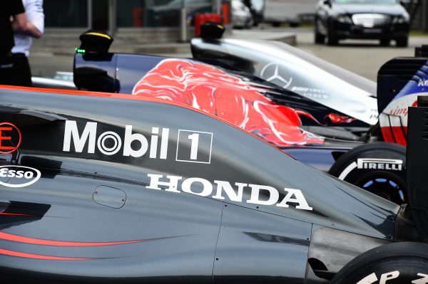 www.sutton-images.com McLaren MP4-31 engine cover at Formula One World Championship, Rd3, Chinese Grand Prix, Preparations, Shanghai, China, Thursday 14 April 2016.