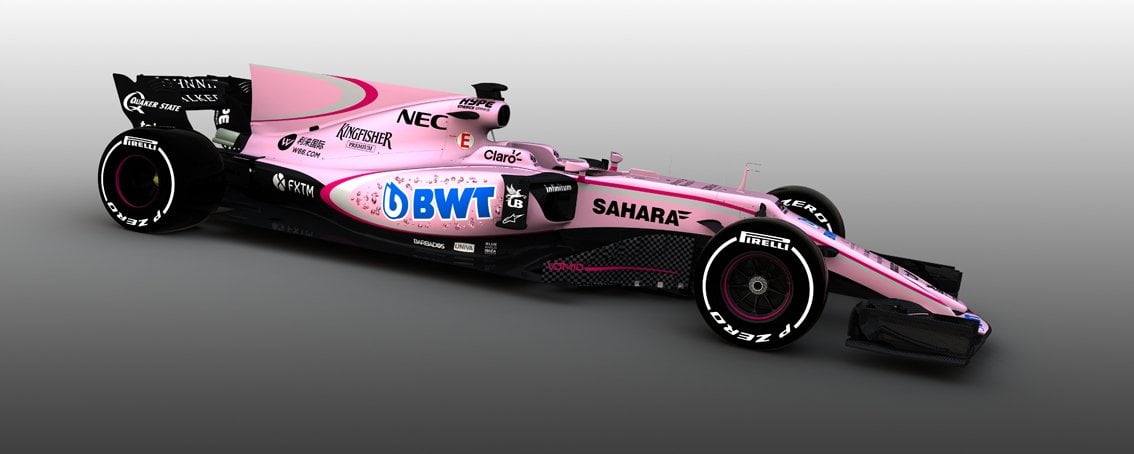 Force India Pink Livery 2017 BWT VJM10